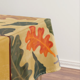 Toalha De Mesa Árvore de Carvalho de outono deixa grato agradecim