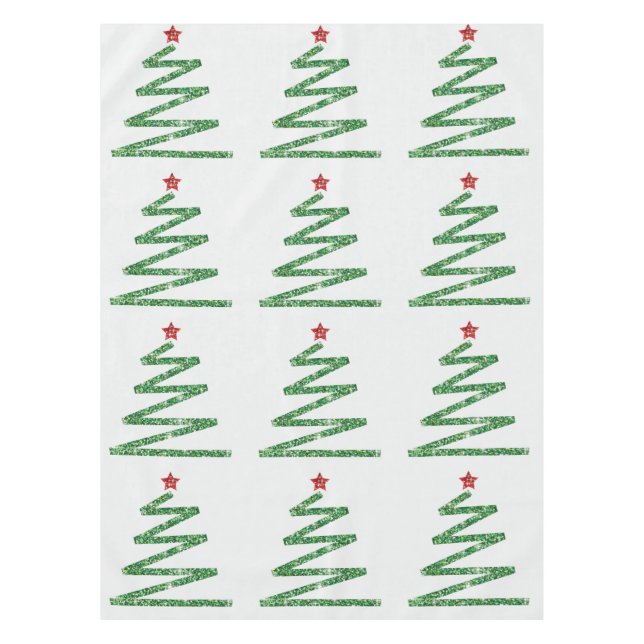 Toalha De Mesa Árvore de Natal brilhante (Frente)