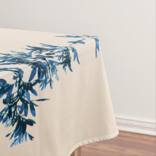 Toalha De Mesa Árvore De Pimenta Azul Estilizada Deixa Cerco Páli