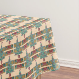 Toalha De Mesa árvore decorada com sinos arcos vermelhos para o n