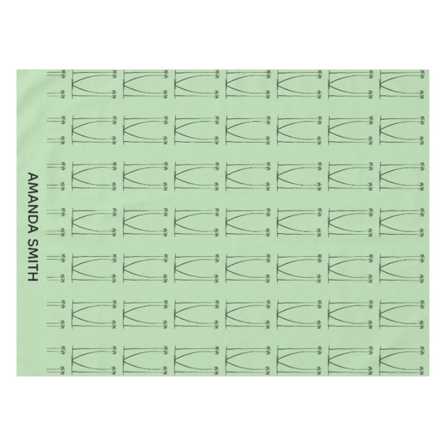 Toalha De Mesa Árvores de coco verde suave, personalizadas, silen (Frente (Horizontal))