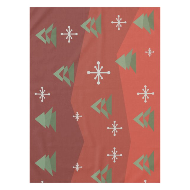 Toalha De Mesa Árvores de Natal do Abstrato do século médio (Frente)