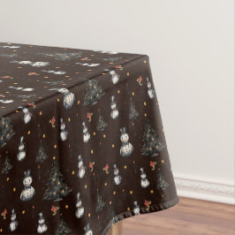 Toalha De Mesa Árvores de Natal Góticas, Neves Assustadores