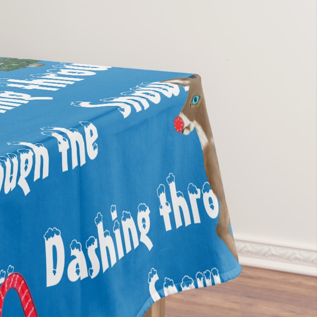 Toalha De Mesa Árvores de Natal Reindeer Candy Canes (Posição Original)