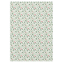 Toalha De Mesa Árvores de Natal Verdes Vermelhas