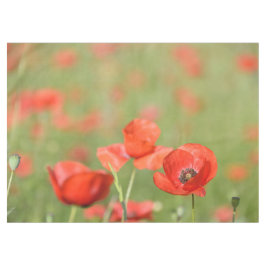 Toalha De Mesa As papoilas vermelhas vibrantes em uma papoila