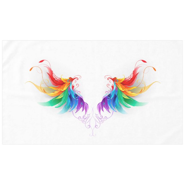 Toalha De Mesa Asas Fluffy Rainbow (Frente (Horizontal))