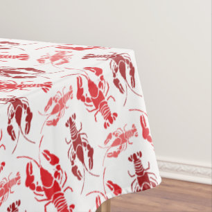 Toalha De Mesa Assar de Lagosta Vermelha Nova Inglaterra - Retro