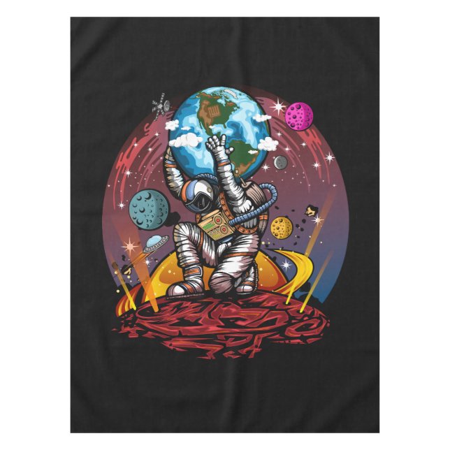 Toalha De Mesa Atlas Space Man (Frente)