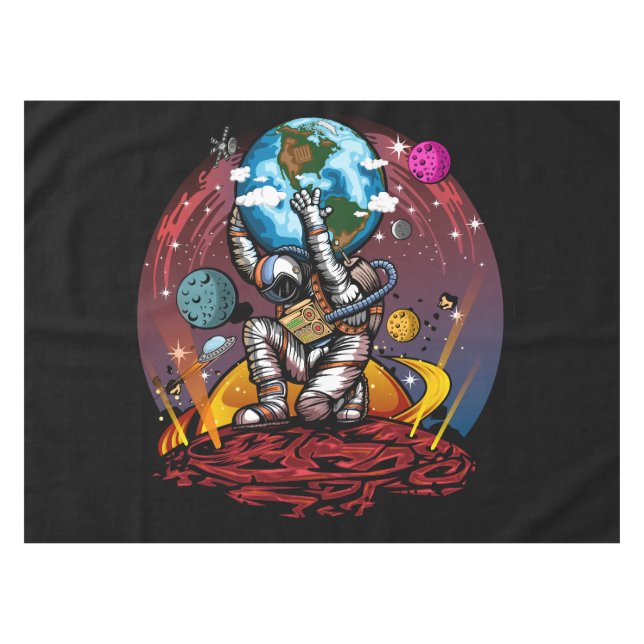 Toalha De Mesa Atlas Space Man (Frente (Horizontal))