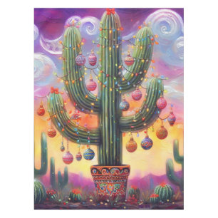 Toalha De Mesa Autoendereçado ao Southwest Natal Saguaro Cactus