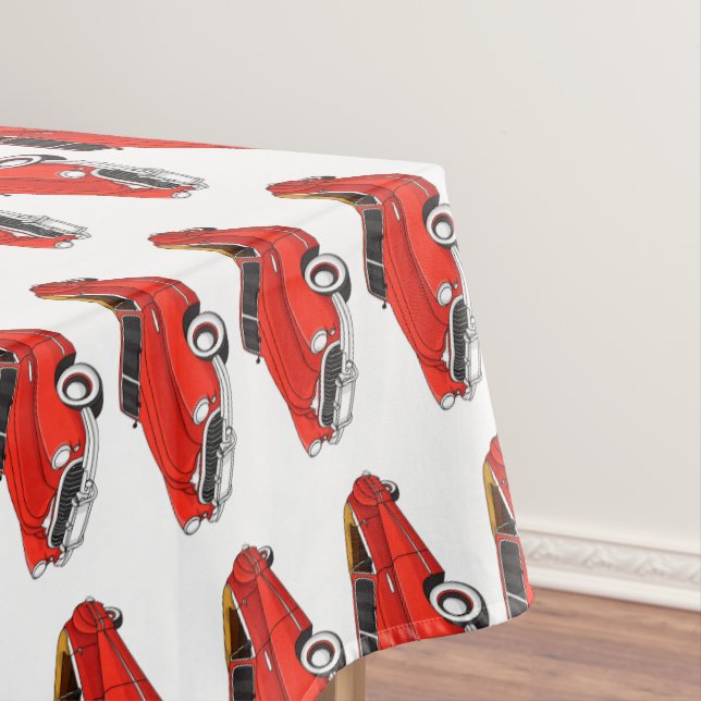 Toalha De Mesa Automóvel clássico vermelho 1948 (Posição Original)