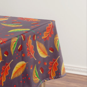 Toalha De Mesa Autumn Deixa Loucos Castanha Padrão Elegante Queda