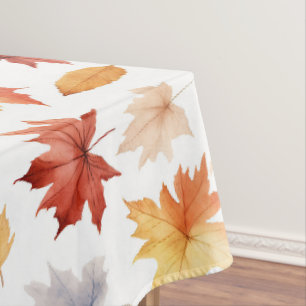 Toalha De Mesa Autumn Fall Deixa Terracotta Brown Boho Padrão