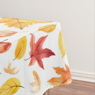 Toalha De Mesa Autumn Fall Deixa Terracotta Brown Boho Padrão