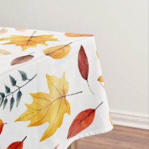 Toalha De Mesa Autumn Fall Deixa Terracotta Brown Boho Padrão