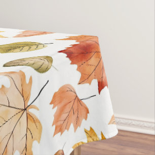 Toalha De Mesa Autumn Fall Deixa Terracotta Brown Boho Padrão