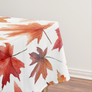 Toalha De Mesa Autumn Fall Deixa Terracotta Brown Boho Padrão