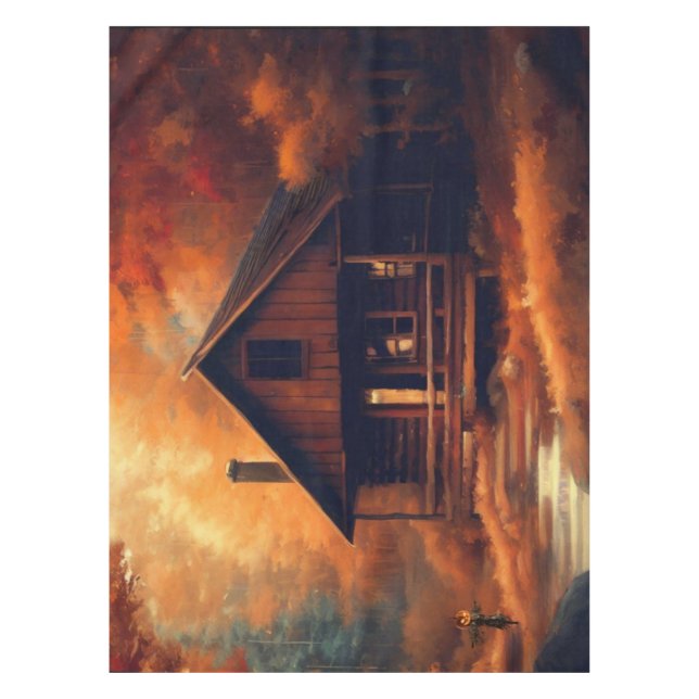 Toalha De Mesa Autumn/Fall/Halloween/pintura russa (Frente)