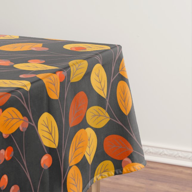 Toalha De Mesa Autumn Leaves & Berries - Quebra de Padrão Ininter (Posição Original)