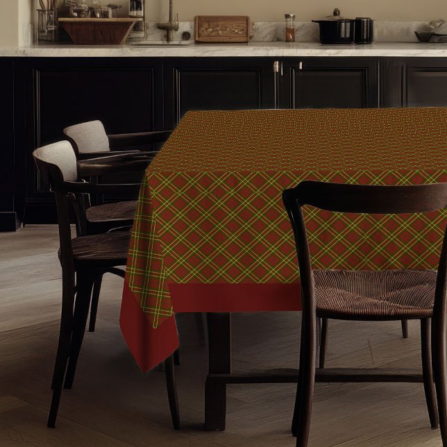 Toalha De Mesa Autumn Tartan Tablecloth Elegant Checkered Style (Autumn Tartan Tablecloth Elegant Checkered Style)