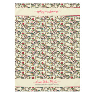 Toalha De Mesa Aves Chintzy Victorianas e Estilo de Vintage Rosas