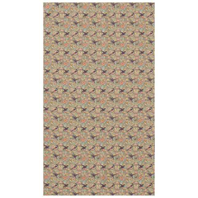 Toalha De Mesa Aves no Jardim: William Morris Inspirado (Frente)