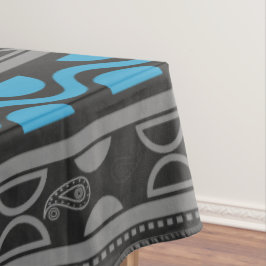 Toalha De Mesa Aztec africano azul