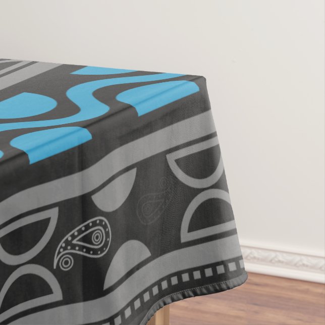 Toalha De Mesa Aztec africano azul (Posição Original)