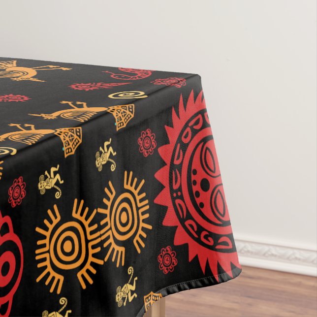 Toalha De Mesa Aztec Art Home Decor Mexicano (Posição Original)