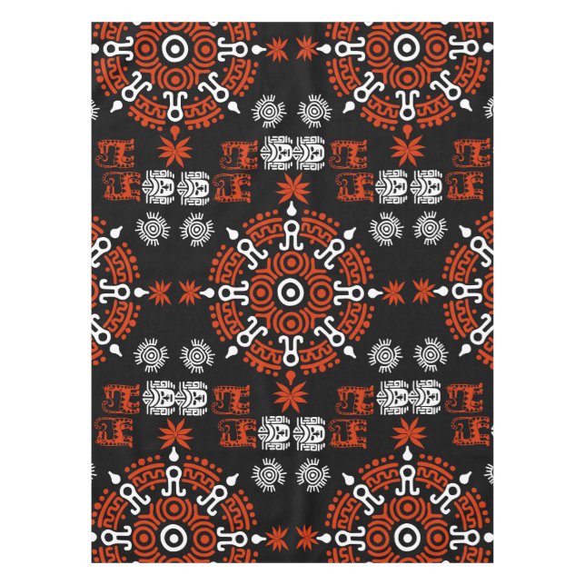 Toalha De Mesa Aztec Art Home Decor Mexicano (Frente)
