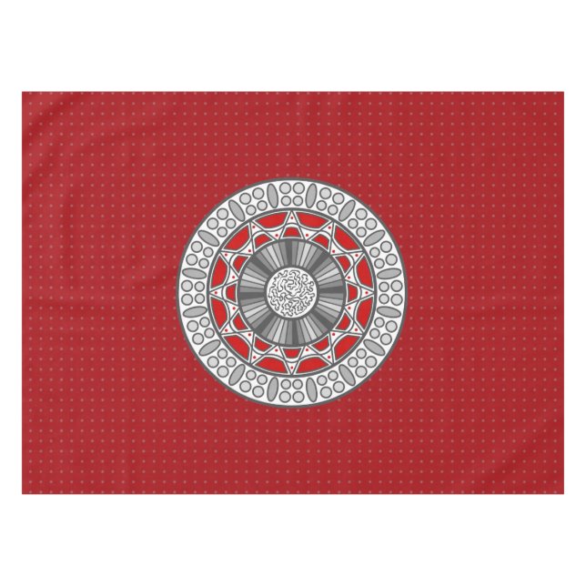 Toalha De Mesa Aztec Reúne Tablecloth de Alienígena (Frente (Horizontal))