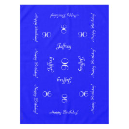Toalha De Mesa Azul brilhante 90 personalizado de aniversário Mes
