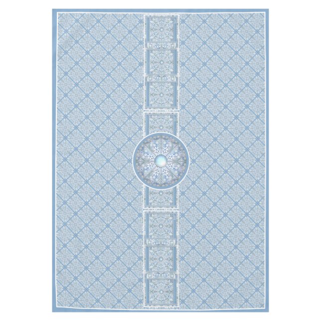 Toalha De Mesa Azul claro-azulado cerâmico (Frente)