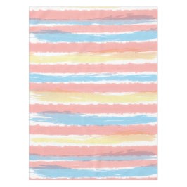 Toalha De Mesa Azul Cor de Água Amarela Cor Azul Rosa Stripes 52"