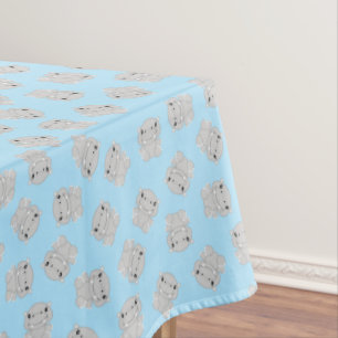 Toalha De Mesa Azul de Festa de aniversário Hippo