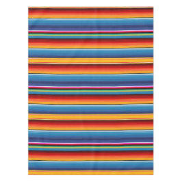 Toalha De Mesa Azul Dourado Vermelho Mexicano Sarape