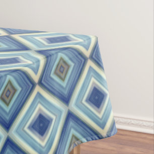 Toalha De Mesa Azul e Dourado