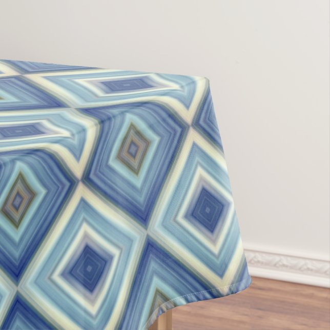 Toalha De Mesa Azul e Dourado (Posição Original)