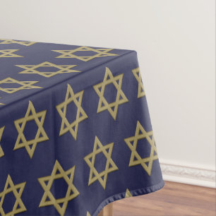 Toalha De Mesa Azul escuro moderno  Chanukah  ESTRELA DE DAVID