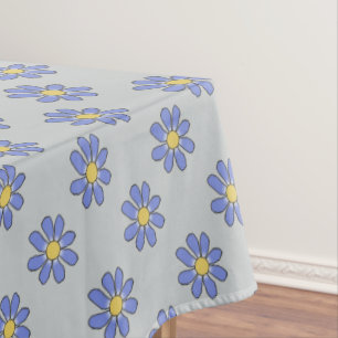 Toalha De Mesa Azul floral em alguma cor