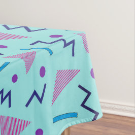 Toalha De Mesa Azul geométrico Memphis estilo 80 90