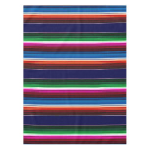 Toalha De Mesa Azul, Laranja, Rosa Quente, Sarape Verde Mexicano