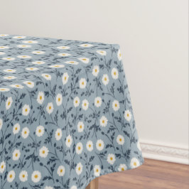 Toalha De Mesa Azul Marinho Francês Padrão de Margarida Moderna F