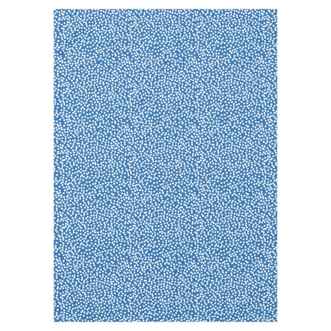 Toalha De Mesa Azul Nebulas com Pontos Brancos de Neve (Frente)