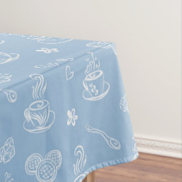 Toalha De Mesa Azul pairoso do tempo do chá
