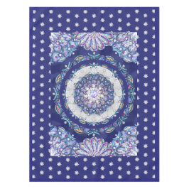 Toalha De Mesa Azul-rocha e floco de neve