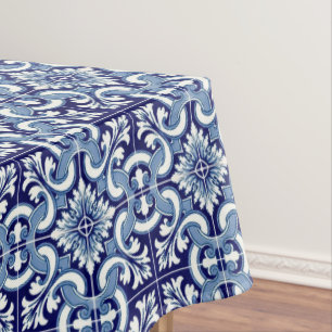 Toalha De Mesa Azulejo azul português