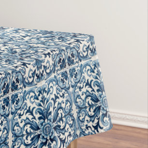Toalha De Mesa Azulejo azul português