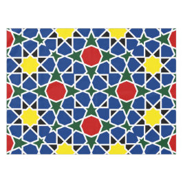 Toalha De Mesa Azulejo de Padrão Geométrico Mosaico marroquino